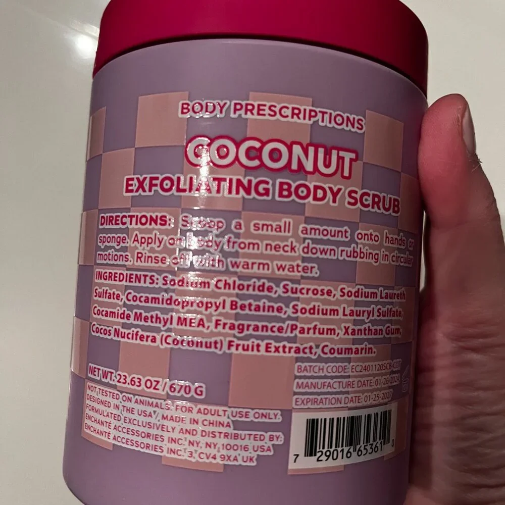 Exfoliating Body Scrub (Coconut Scent /‎ good vibes / Body Prescriptions (new)